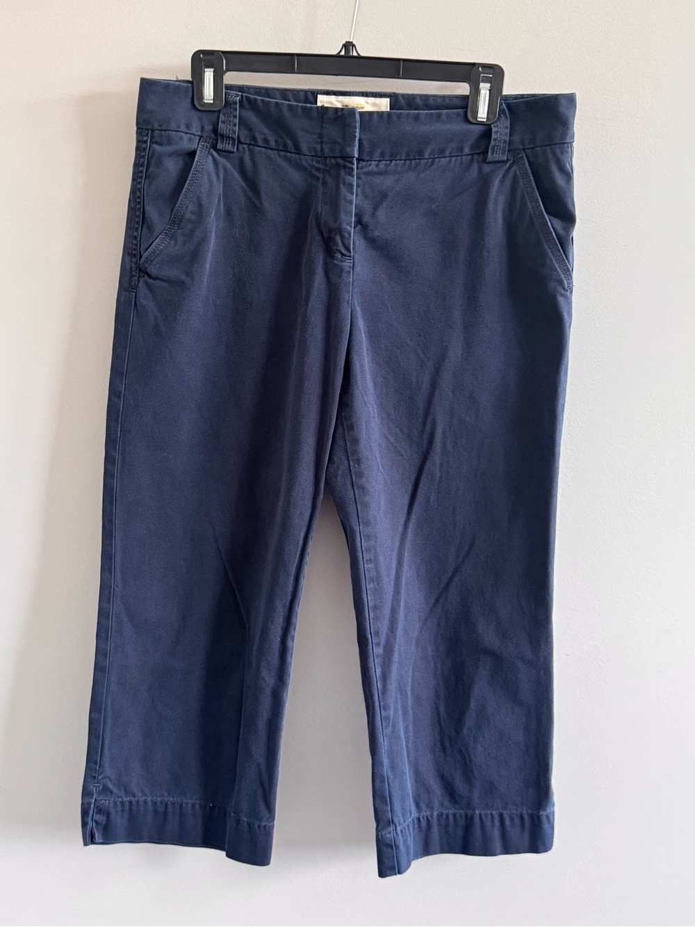 J.Crew Favorite Fit Navy Chino Capri Pants Womens Size 8 Cotton